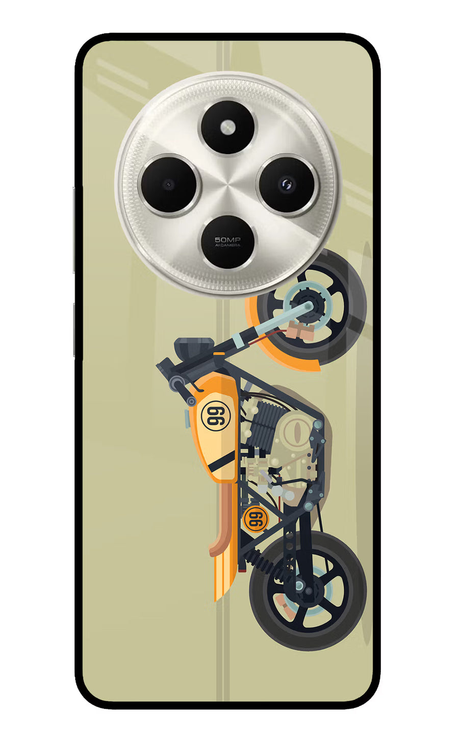 Vertical Speedster Poco C75 5G Back Cover, Metal case