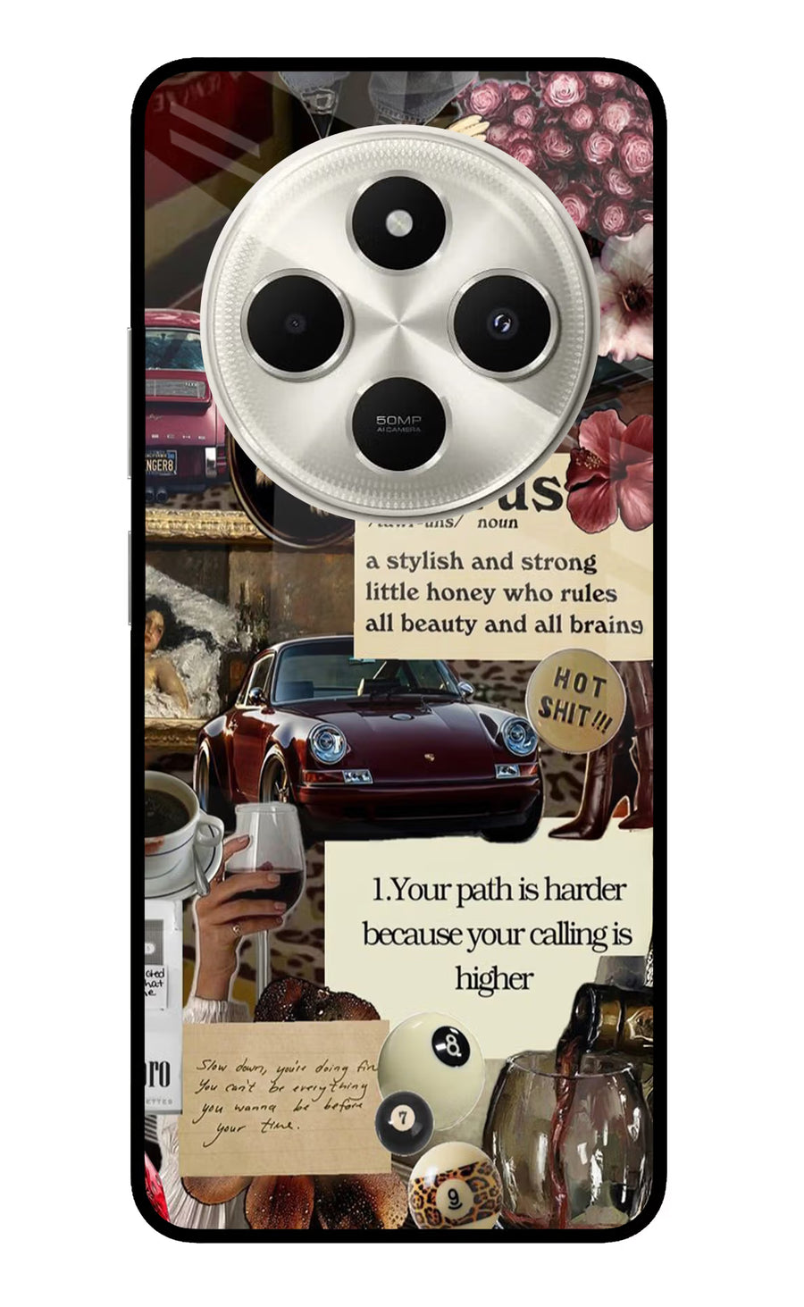 Taurus Zodiac Poco C75 5G Back Cover, Metal case