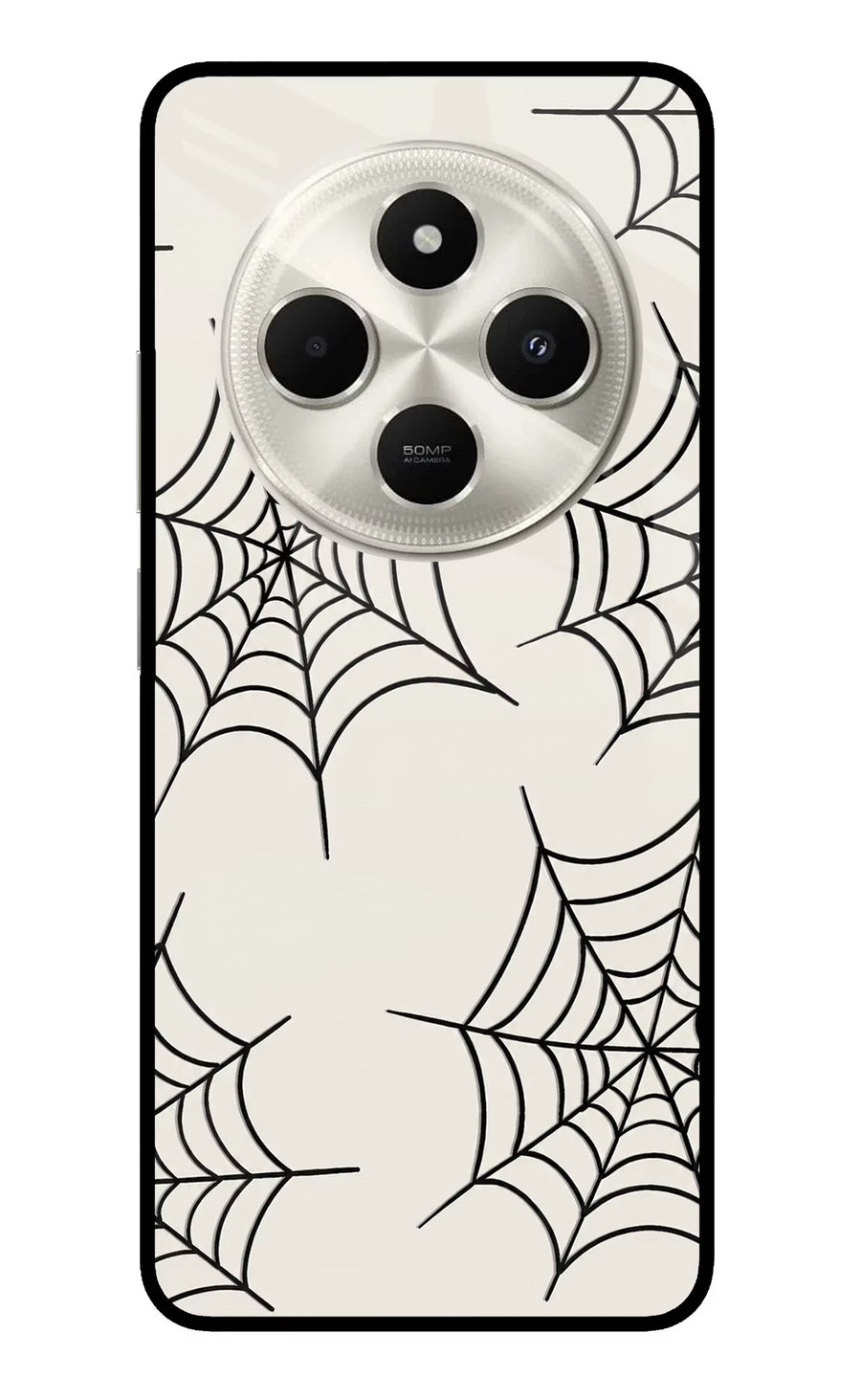 Spider Web Poco C75 5G Back Cover, Metal case
