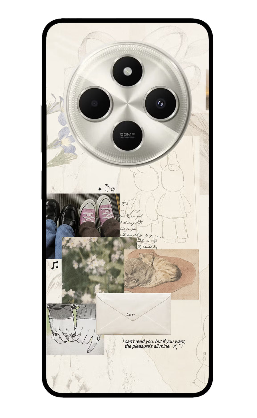 Soft Aesthetic Poco C75 5G Back Cover, Metal case