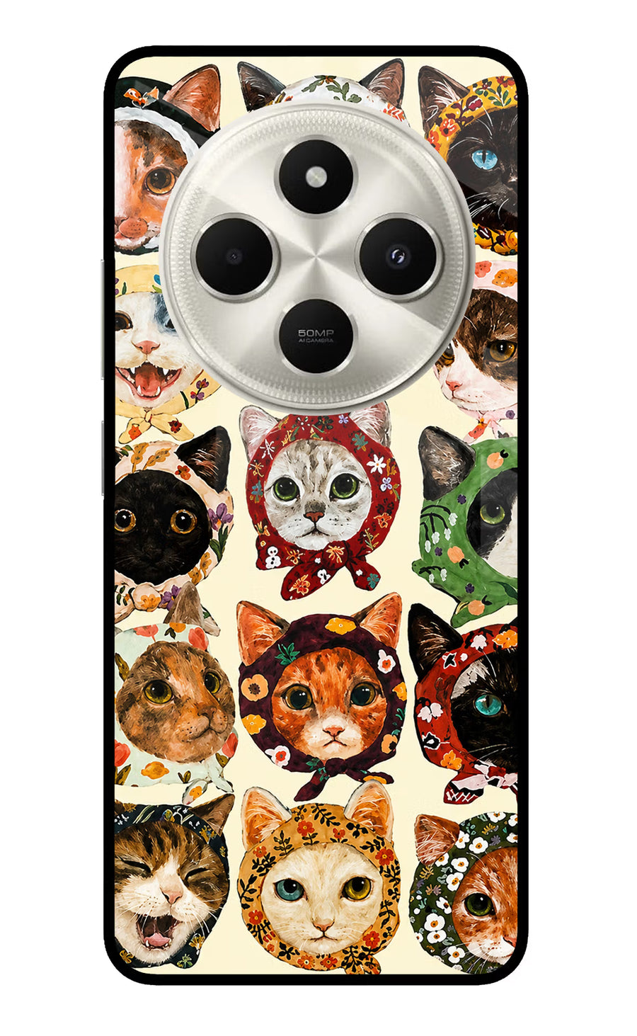 Cool Cat Poco C75 5G Back Cover, Metal case