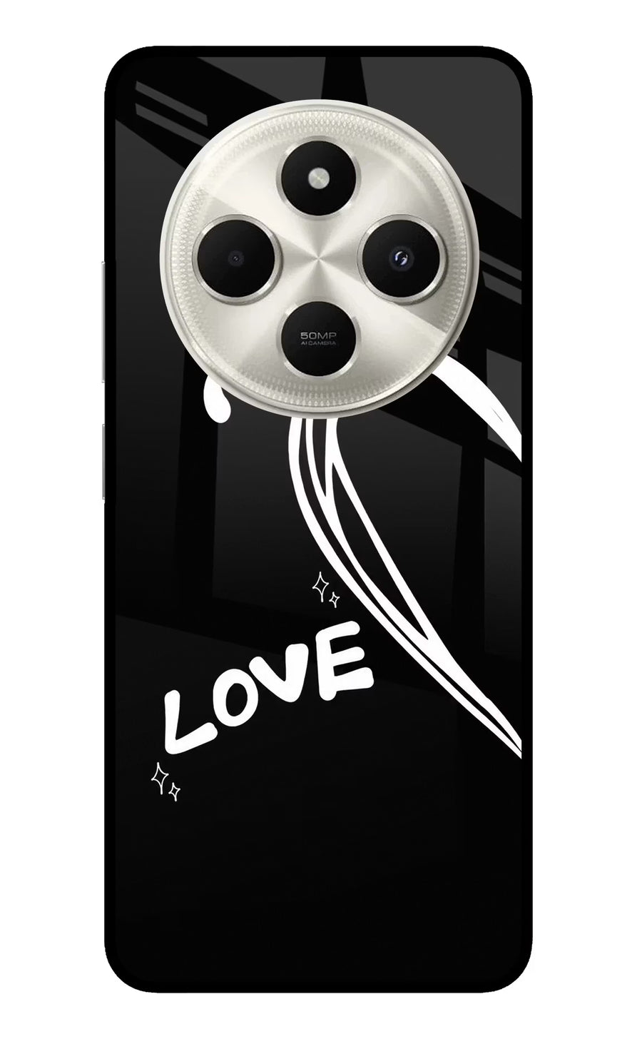 Love Line Poco C75 5G Back Cover, Metal case