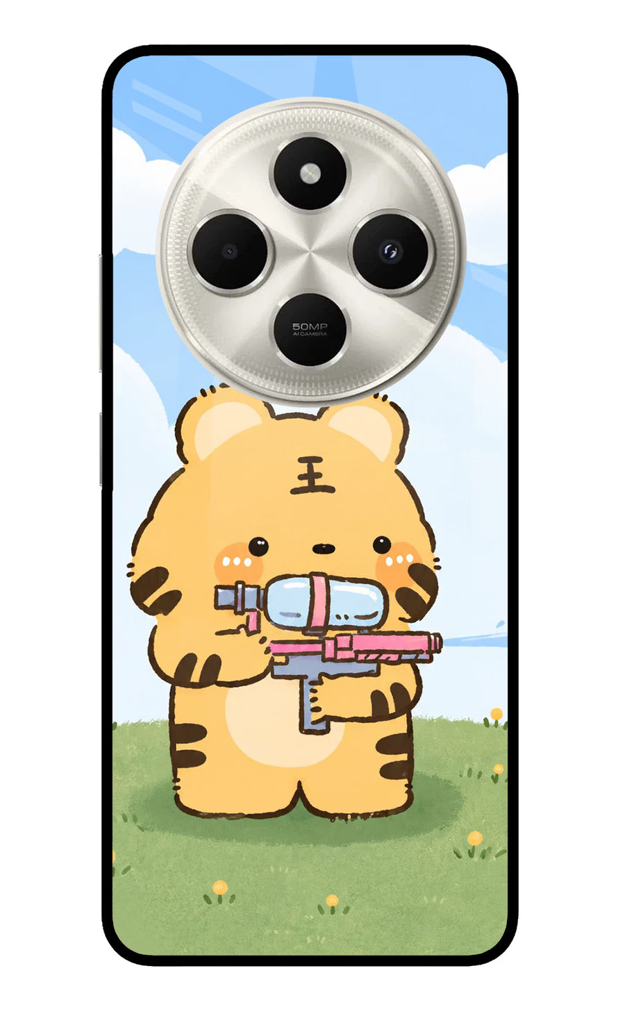 Tiger Treat Poco C75 5G Back Cover, Metal case