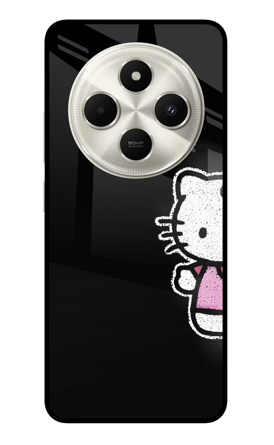 Kitty Charm Poco C75 5G Back Cover, Metal case
