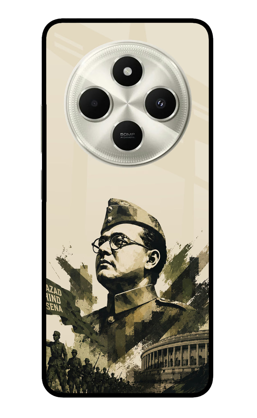 Netaji Rising Poco C75 5G Back Cover, Metal case