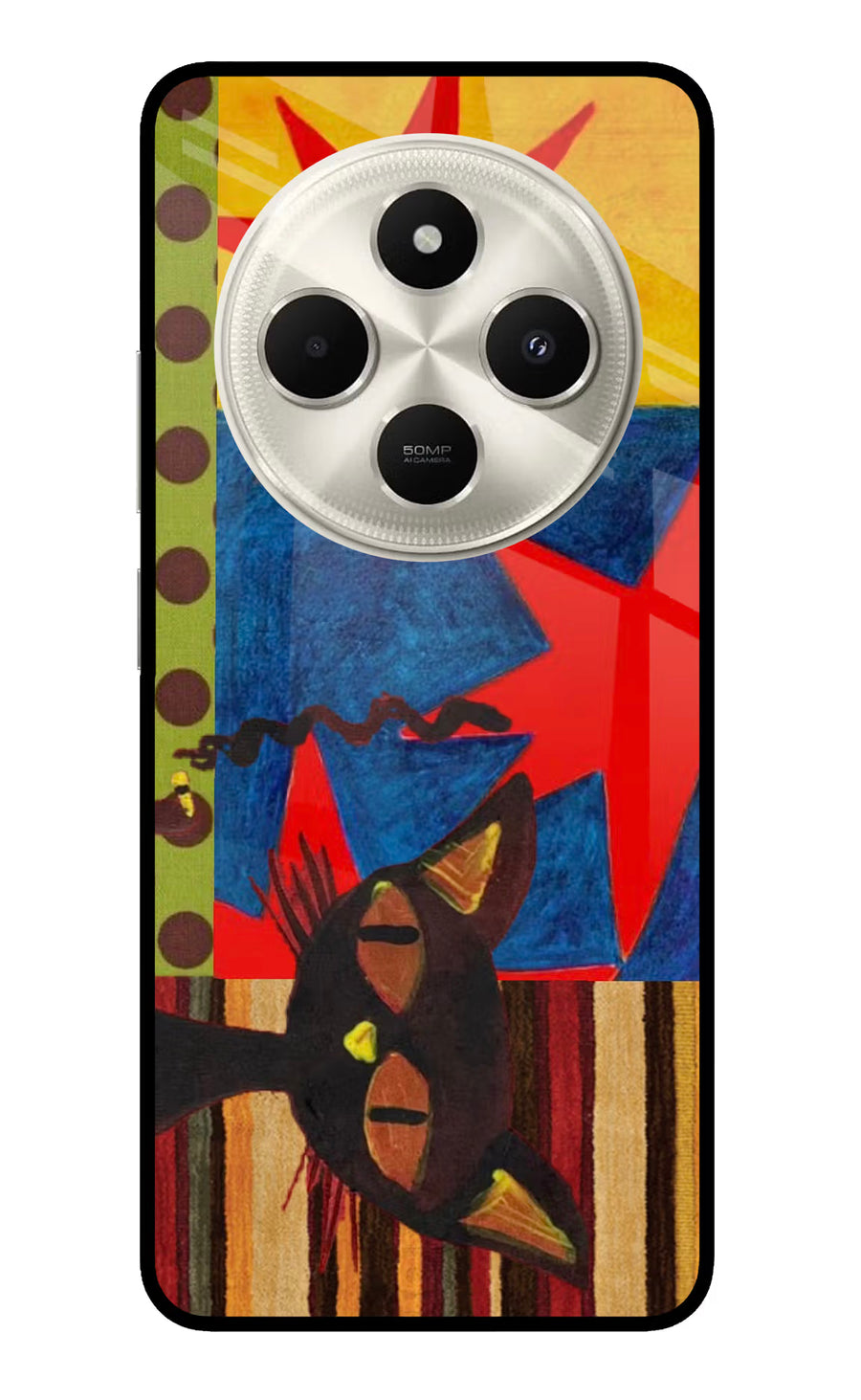Pop Cat Poco C75 5G Back Cover, Metal case