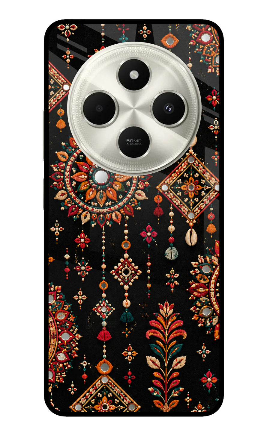 Boho Noir Poco C75 5G Back Cover, Metal case
