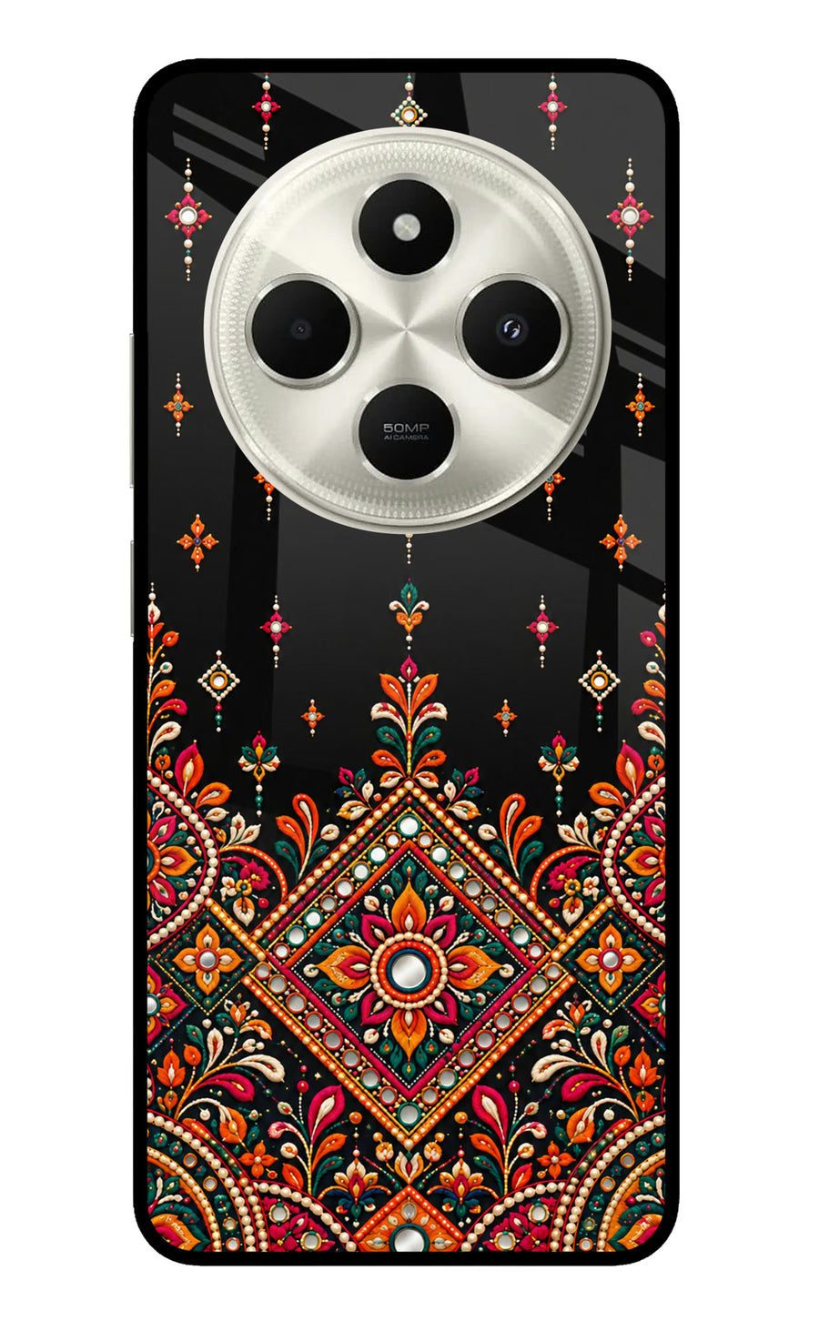 Noir Mehfil Poco C75 5G Back Cover, Metal case