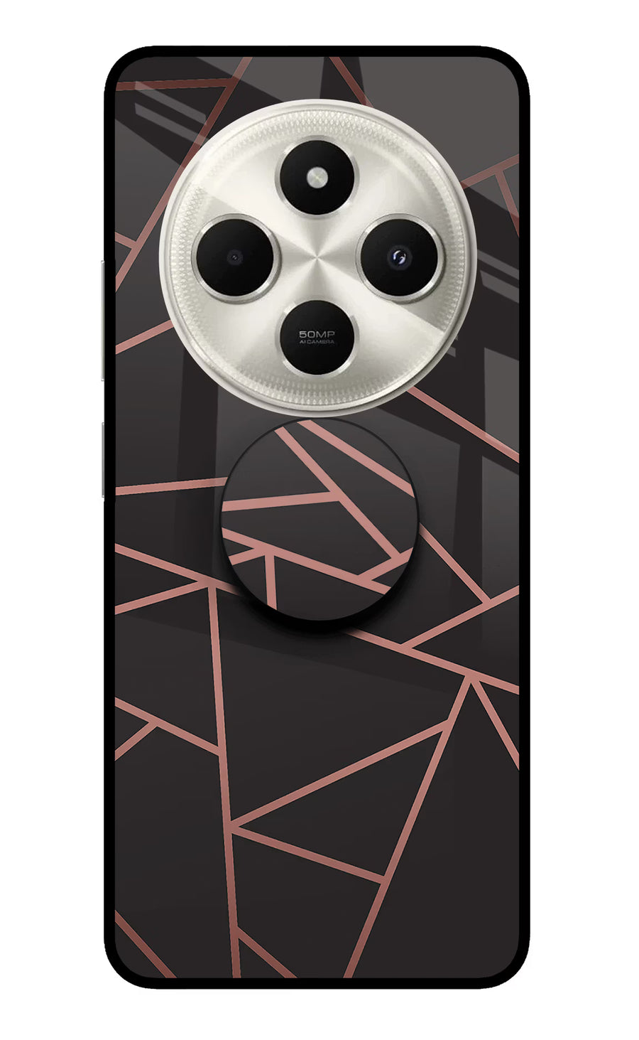 Geometric Pattern Poco C75 5G Pop Case, Metal case