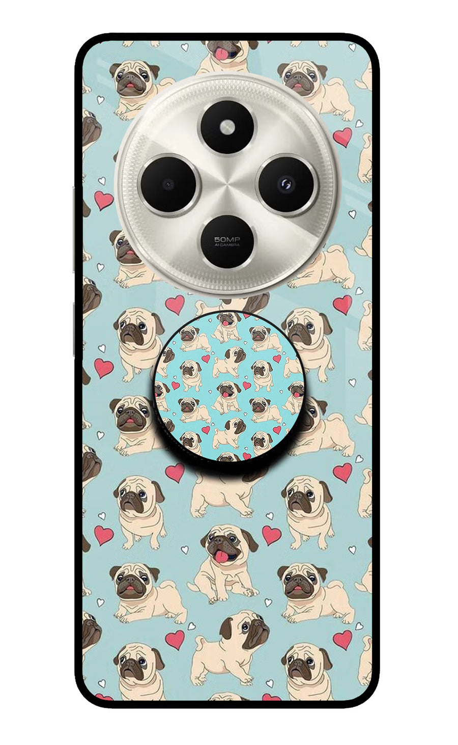 Pug Dog Poco C75 5G Pop Case, Metal case