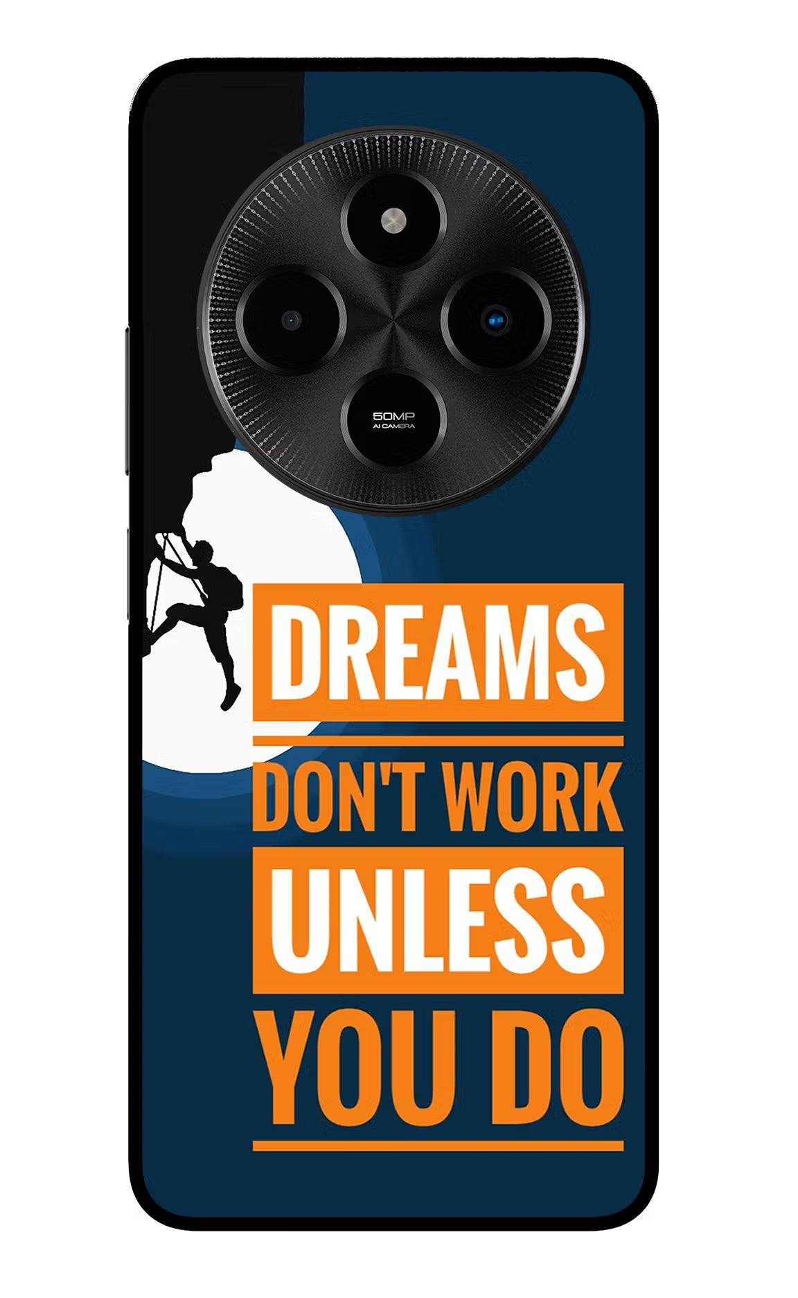 Dreams Don’T Work Unless You Do Poco M7 5G Metal Case Back Cover by Casekaro
