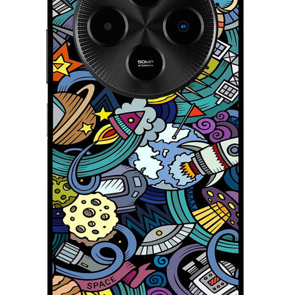 Space Abstract Poco M7 5G Metal Case Back Cover by Casekaro