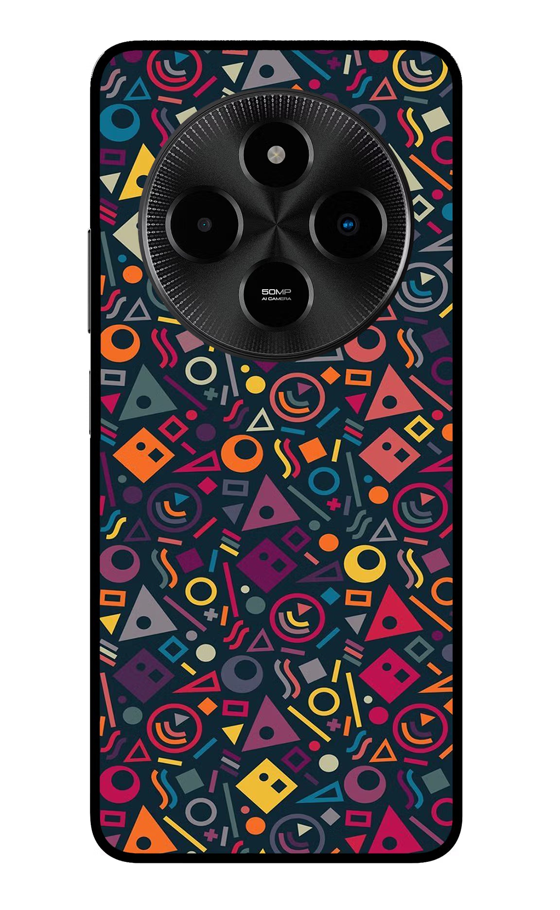 Geometric Abstract Poco M7 5G Metal Case Back Cover by Casekaro
