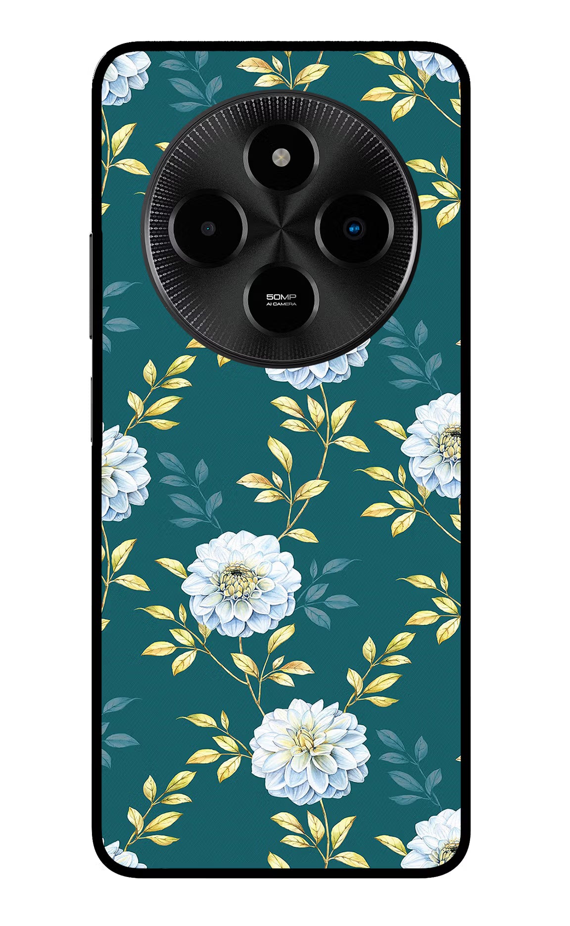 Flowers Poco M7 5G Metal Case Back Cover by Casekaro