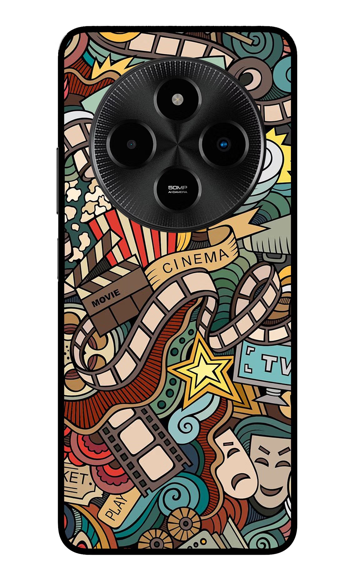 Cinema Abstract Poco M7 5G Metal Case Back Cover by Casekaro