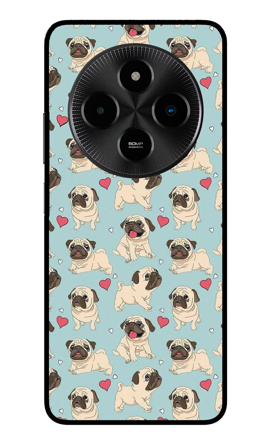 Pug Dog Poco M7 5G Back Cover, Metal case