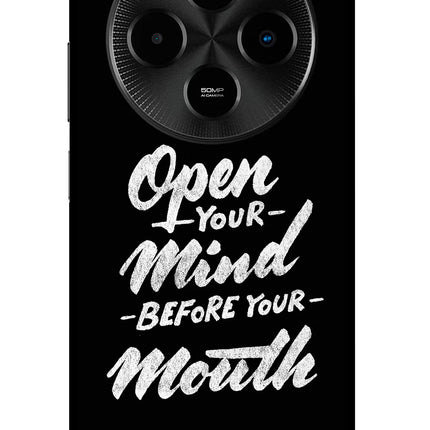 Open Your Mind Before Your Mouth Poco M7 5G Metal Case Back Cover by Casekaro