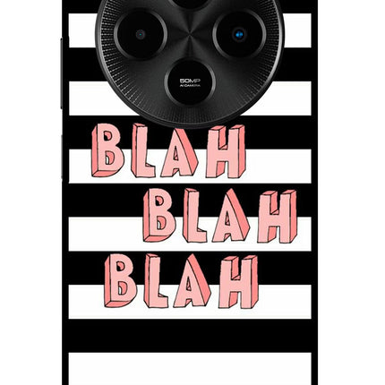 Blah Blah Blah Poco M7 5G Metal Case Back Cover by Casekaro