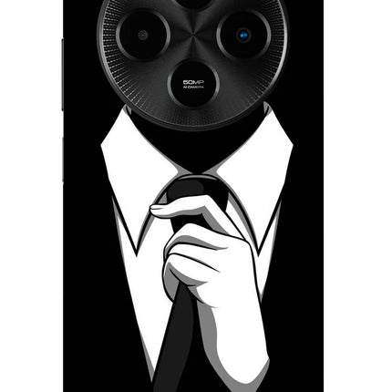 Black Tie Poco M7 5G Metal Case Back Cover by Casekaro