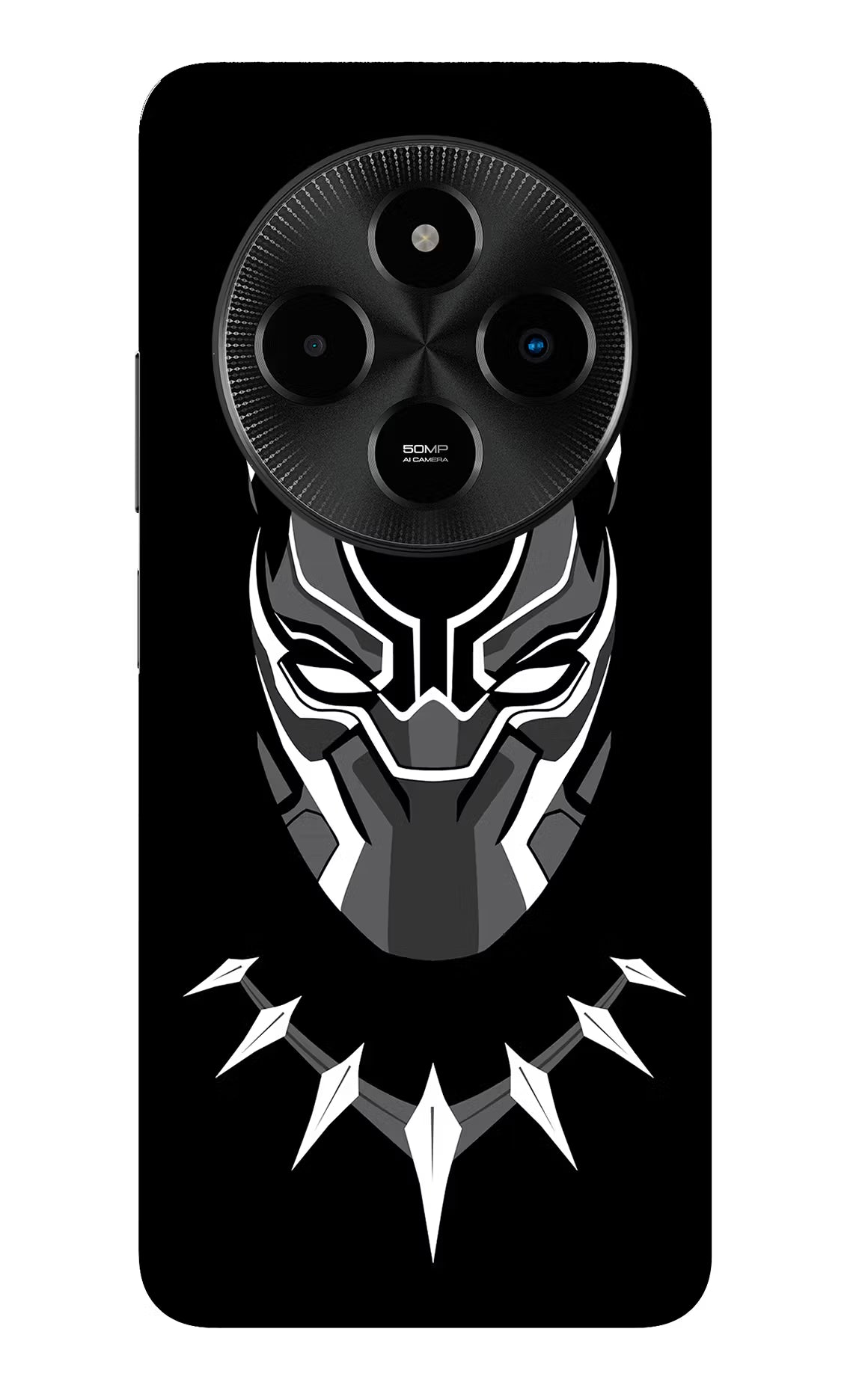 Black Panther Poco M7 5G Metal Case Back Cover by Casekaro