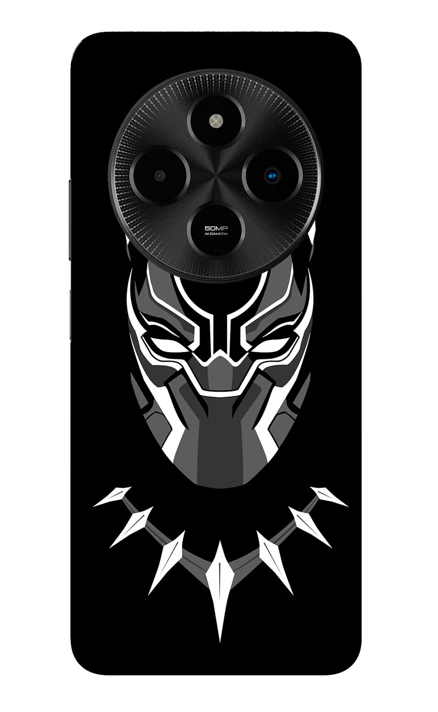 Black Panther Poco M7 5G Back Cover, Metal case