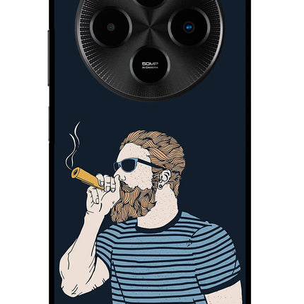 Smoking Poco M7 5G Metal Case Back Cover by Casekaro