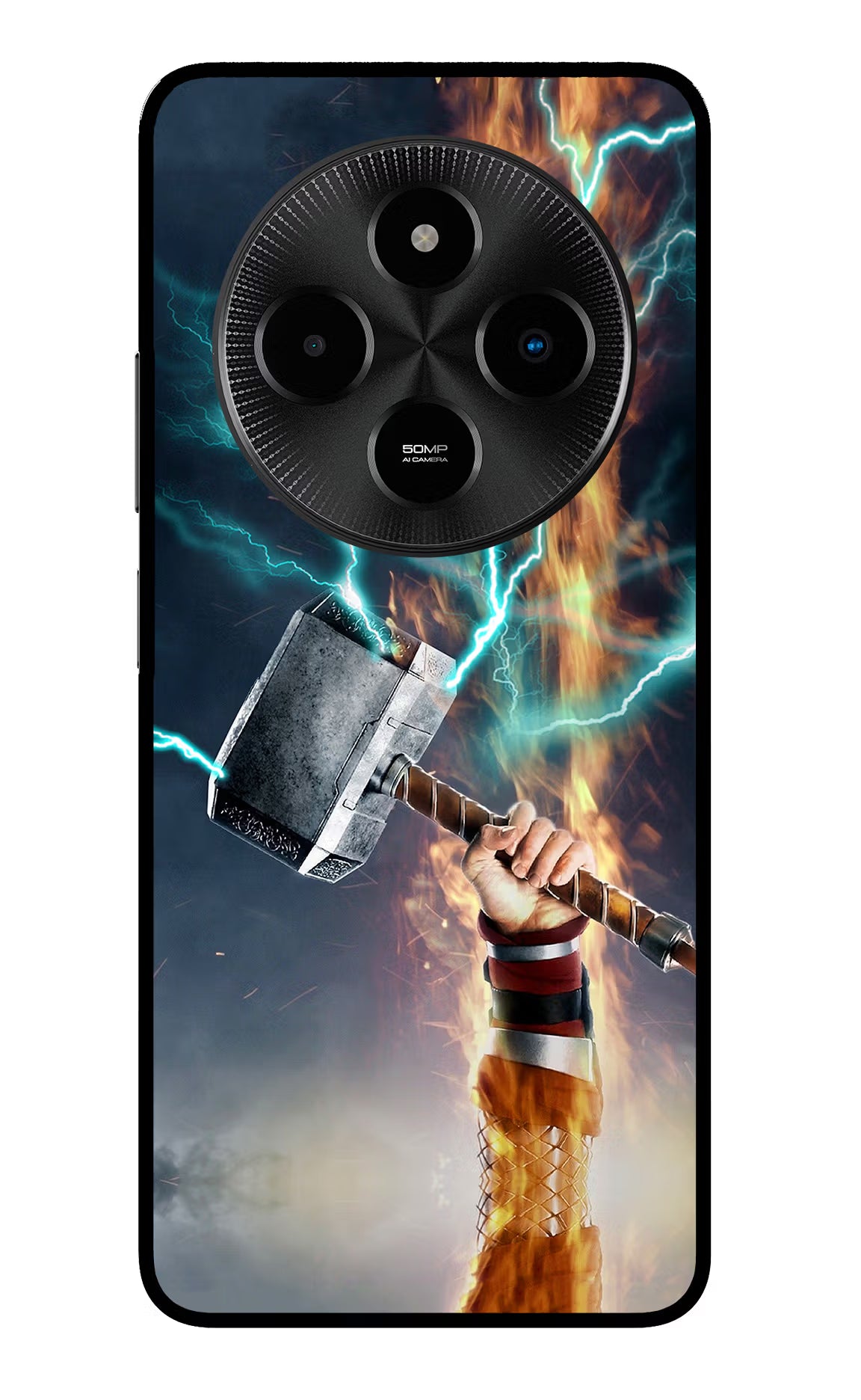 Thor Hammer Mjolnir Poco M7 5G Metal Case Back Cover by Casekaro