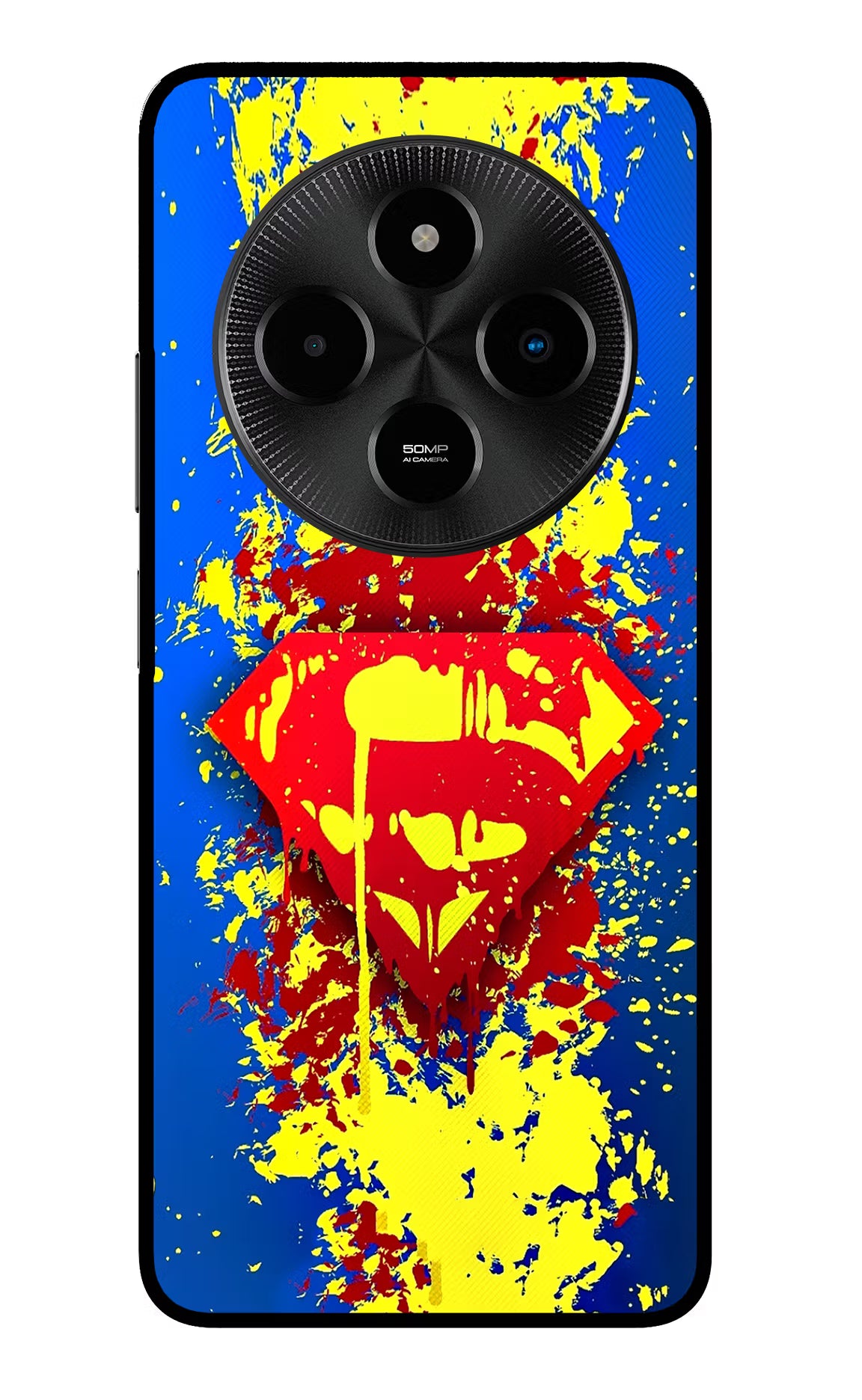 Superman logo Poco M7 5G Metal Case Back Cover by Casekaro