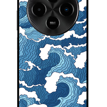 Blue Waves Poco M7 5G Metal Case Back Cover by Casekaro