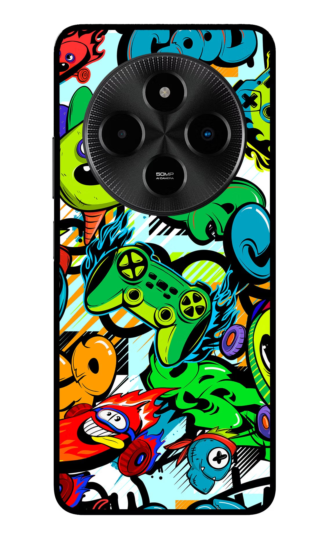 Game Doodle Poco M7 5G Metal Case Back Cover by Casekaro
