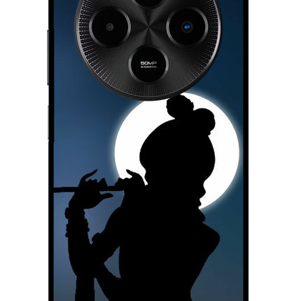 Shri Krishna Silhouette Poco M7 5G Metal Case Back Cover by Casekaro