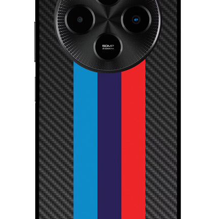 BMW Stripes Pattern Poco M7 5G Metal Case Back Cover by Casekaro