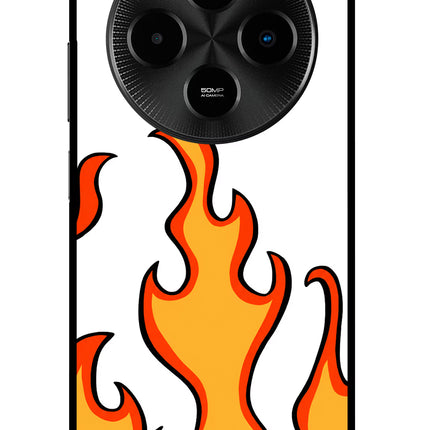 Fired Up – White Poco M7 5G Metal Case Back Cover by Casekaro