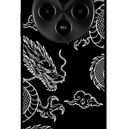 Twin Dragons Poco M7 5G Metal Case Back Cover by Casekaro