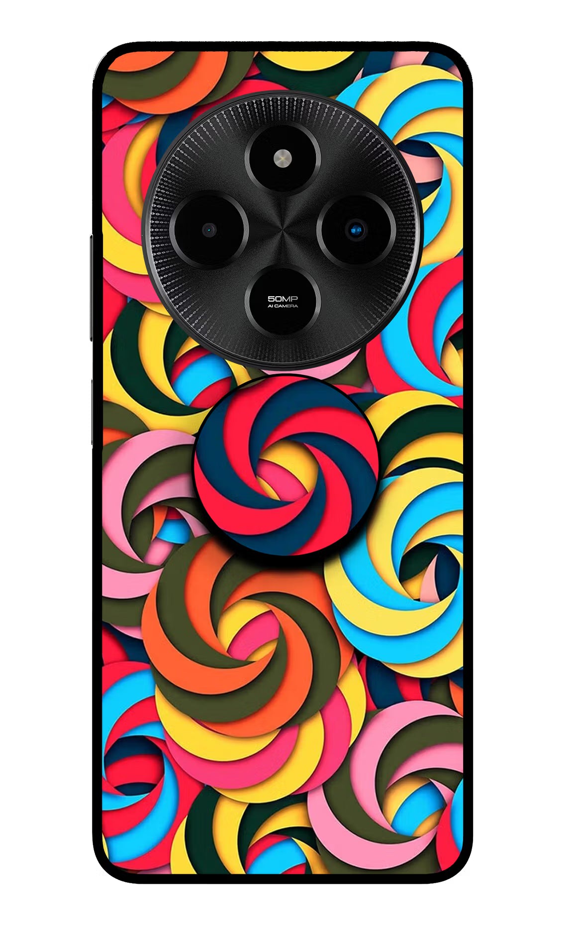 Spiral Pattern Poco M7 5G Pop Case by Casekaro