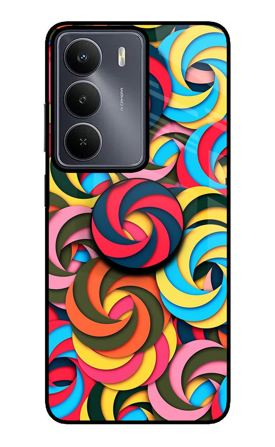 Spiral Pattern Realme Narzo 80 Lite 5G Pop Case, Metal case