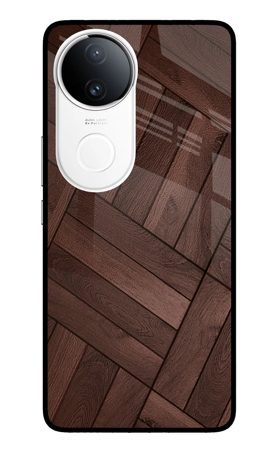 Wooden Texture Design Vivo T4R 5G Back Cover, Metal case