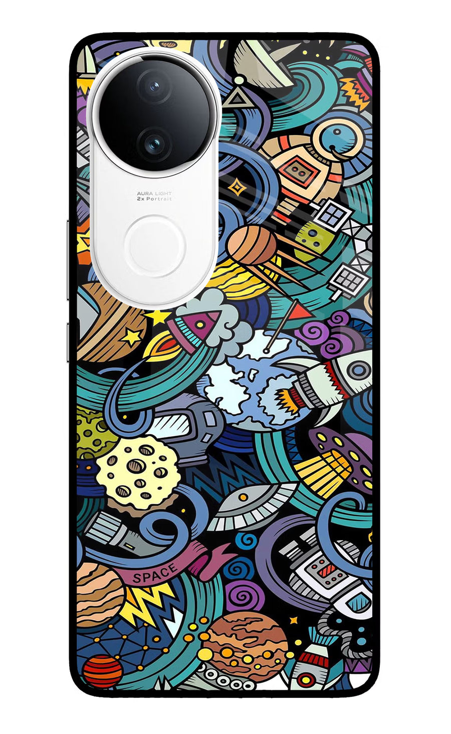 Space Abstract Vivo T4R 5G Back Cover, Metal case