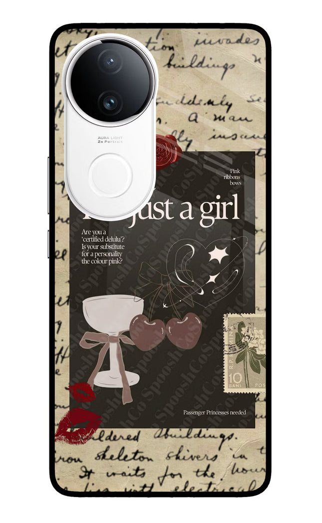I am just a girl Vivo T4R 5G Metal Case Back Cover by Casekaro
