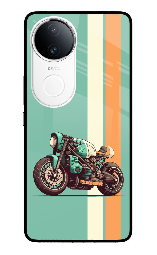 Striped Moto Drift Vivo T4R 5G Metal Case Back Cover by Casekaro
