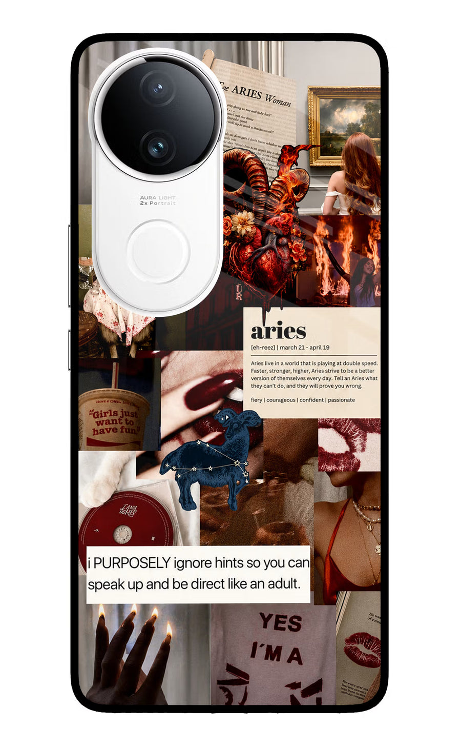 Zodiac Aries Vivo T4R 5G Back Cover, Metal case