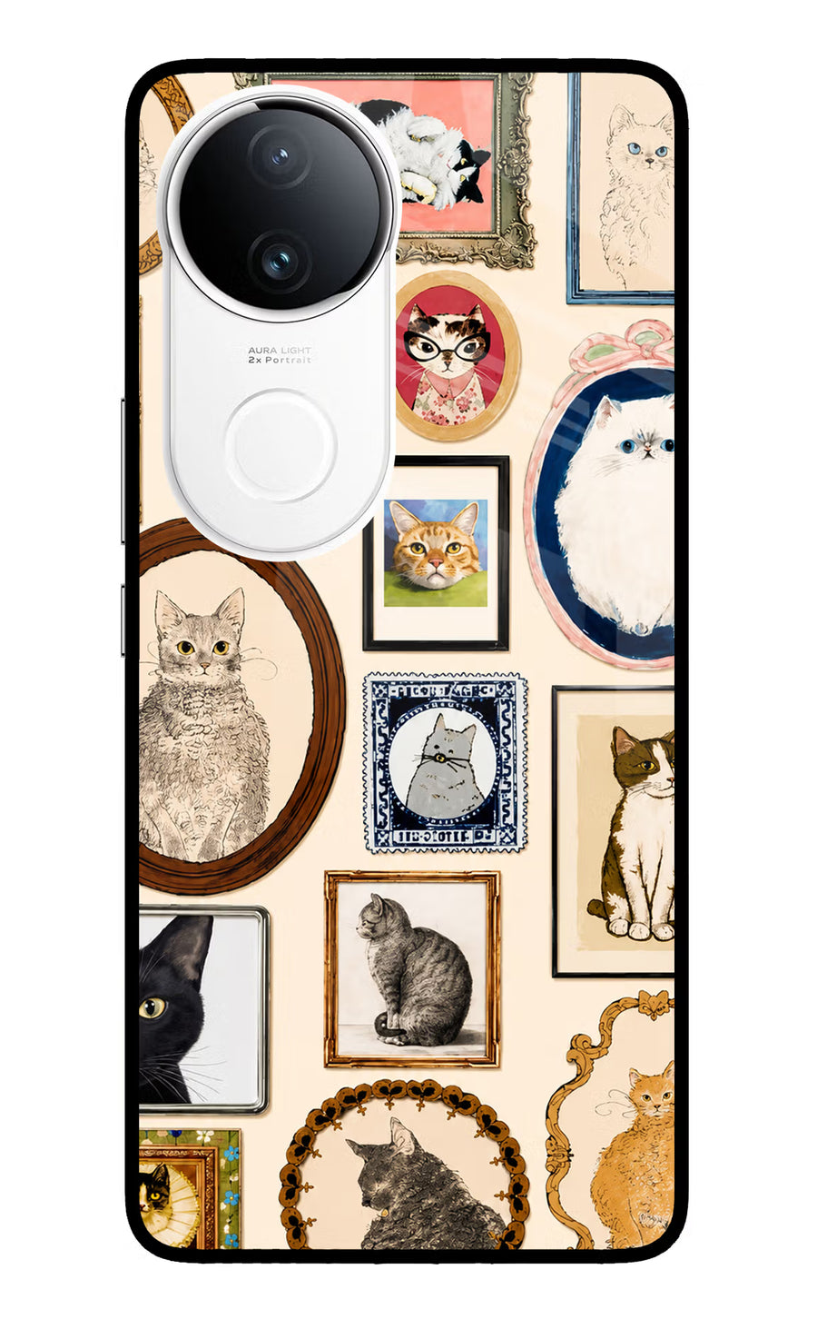 Mirror Cats Vivo T4R 5G Back Cover, Metal case