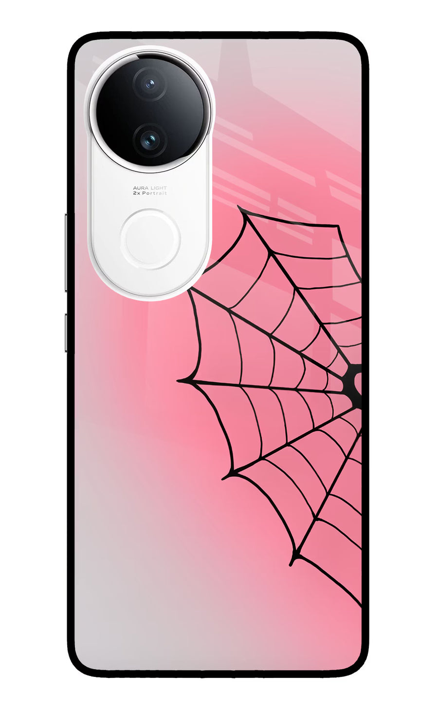 Pink Web Vivo T4R 5G Back Cover, Metal case