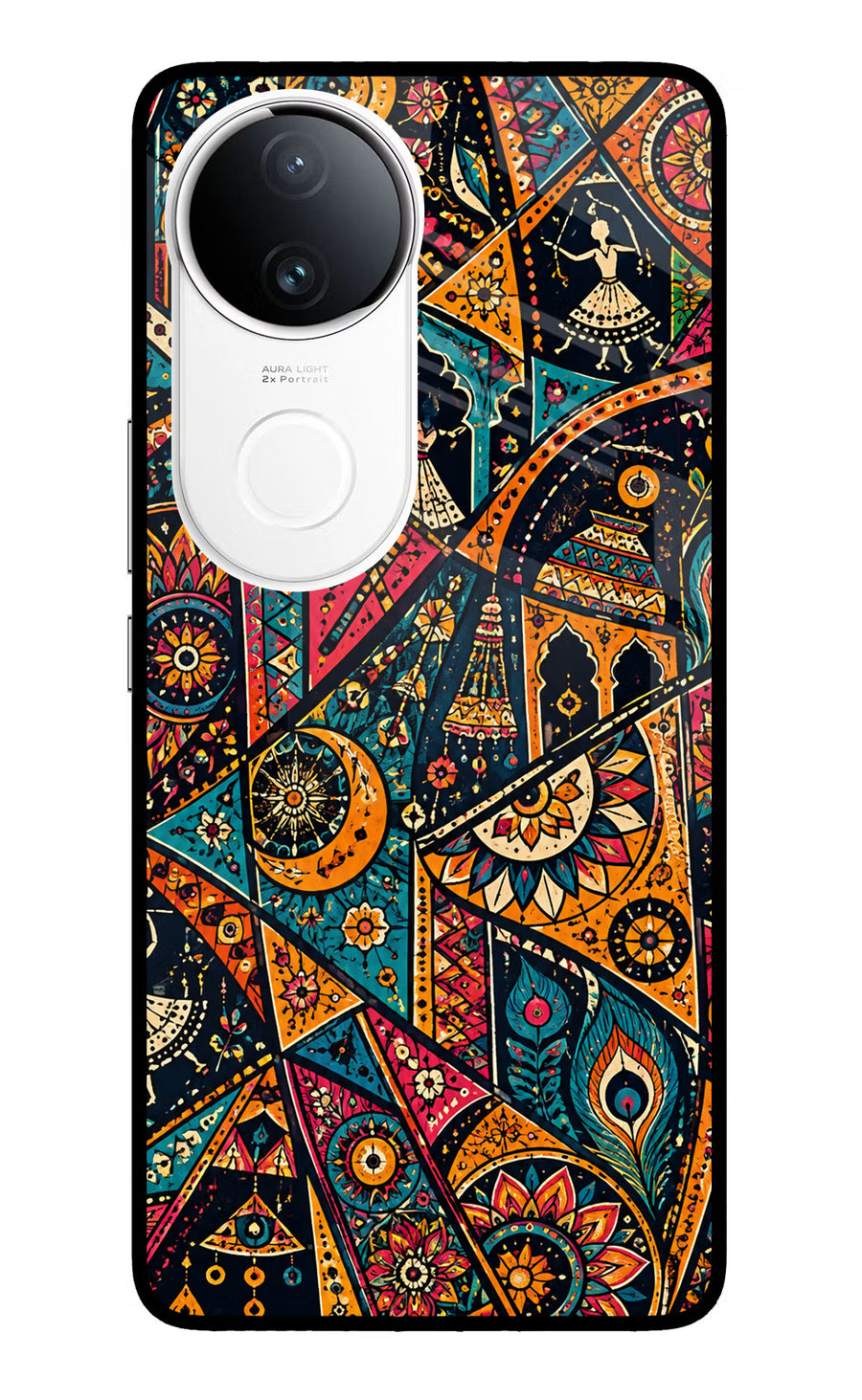 Folk Print Vivo T4R 5G Back Cover, Metal case