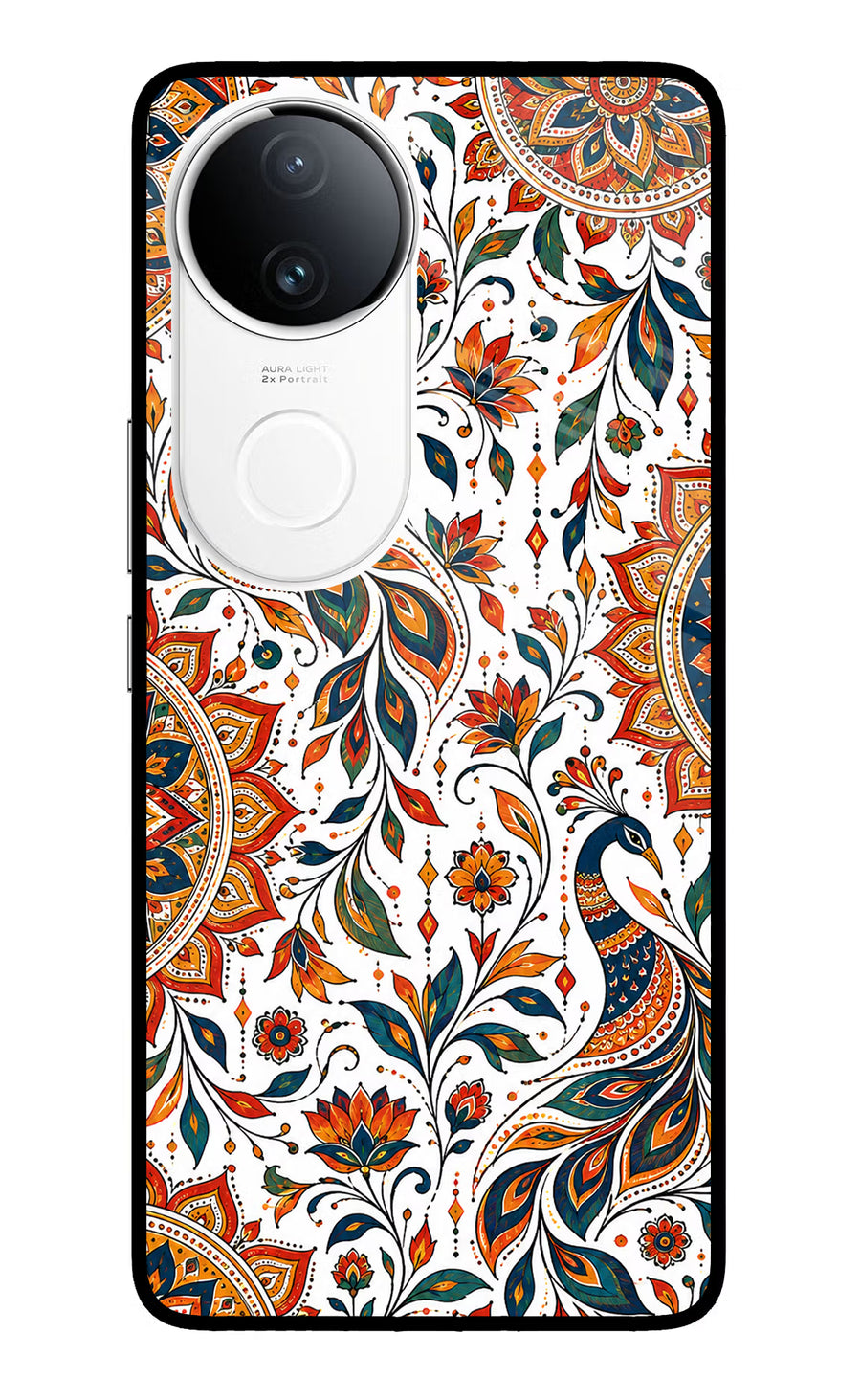 White Mayura Vivo T4R 5G Back Cover, Metal case