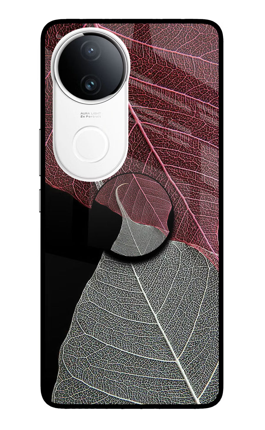 Leaf Pattern Vivo T4R 5G Pop Case, Metal case