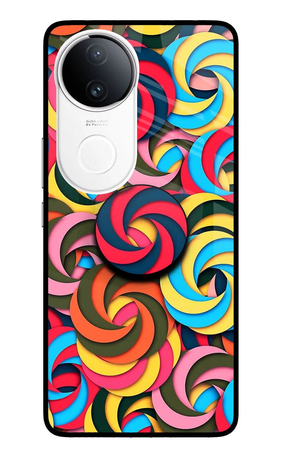 Spiral Pattern Vivo T4R 5G Pop Case, Metal case