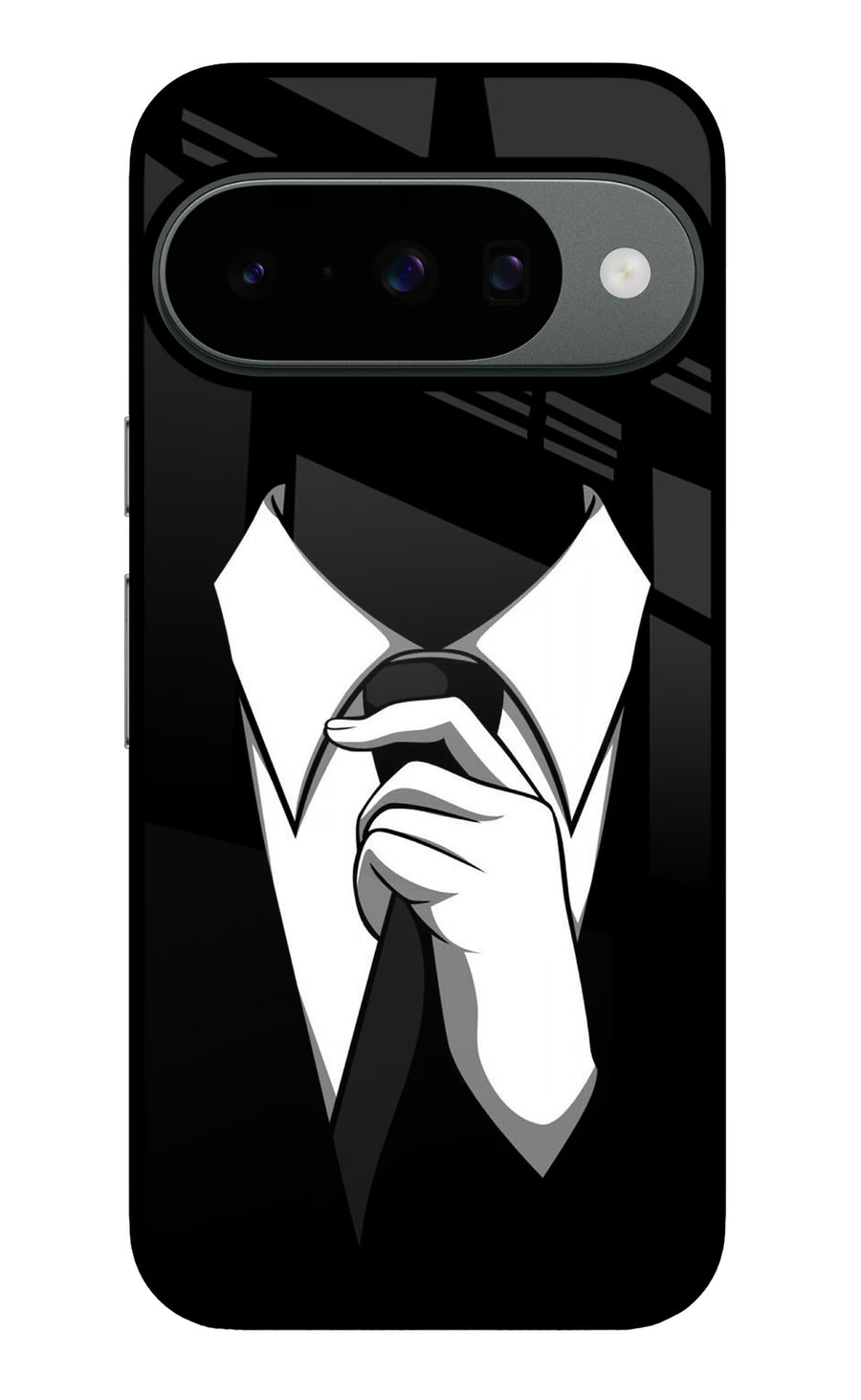 Black Tie Google Pixel 10 Back Cover, Metal case
