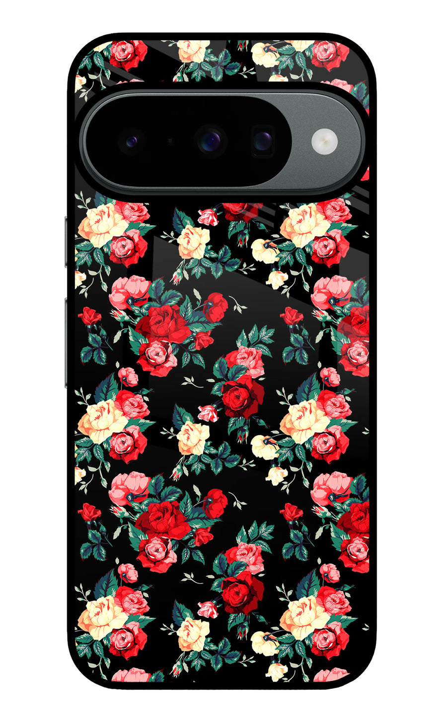 Rose Pattern Google Pixel 10 Back Cover, Metal case