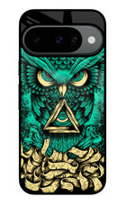 Green Owl Google Pixel 10 Metal Case Back Cover by Casekaro